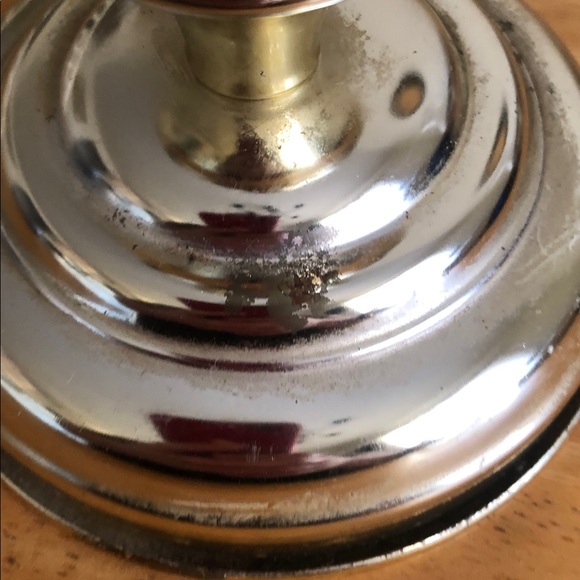 Elegant Gold VTG Glass candle Hurricane Lamp - Picture 10 of 11